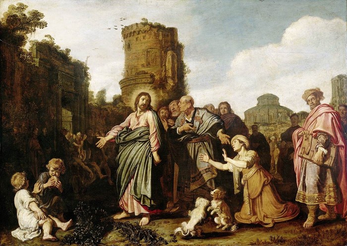 “Christ and the Canaanite Woman,” a 17th-century painting by Pieter Pietersz Lastman