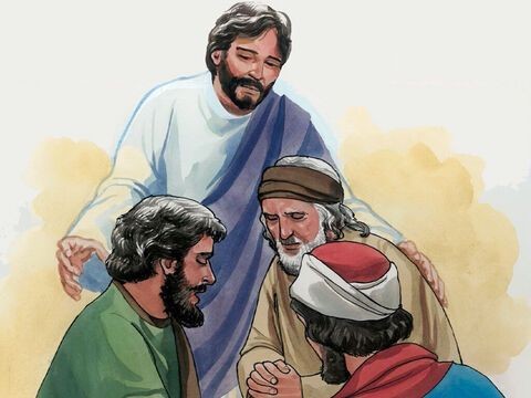 Image of Jesus with three other men