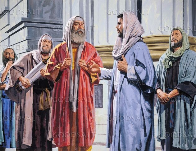 Jesus teaching about the Greatest Commandment 